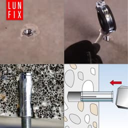 Inslaggankers Set - Slaganker pluggen - Zware Lasten Bevestigen - Gegalvaniseerd Staal - M20 80mm - Zilver — thumbnail 5