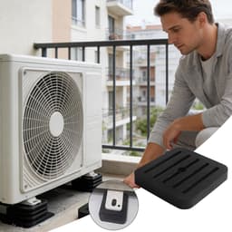 Trillingsdempers Airco - Antivibratie Pads - Apparaten Stabiliseren - Geluidsreductie - 4 Stuks - Zwart — thumbnail 2