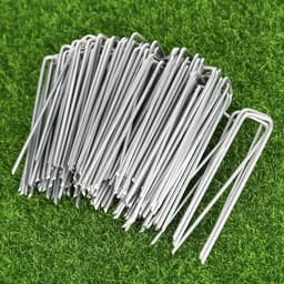 VVGoods - Tuingrondankers 100 stuks 100 x 20 x 2,5 mm verzinkt professionele grondanker onkruidfolie — thumbnail 5
