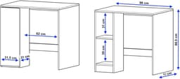Wasmachinekast - Drogerkast Bovenbouwkast - Ruimte Besparen - Extra Zijkast - 96 x 88.5 cm - Eiken — thumbnail 5