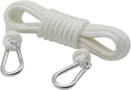Kledinglijn Touw - Waslijn Touw - Kleding Drogen - Stevig Gevlochten Polyester - 6 mm x 3 m - Wit — thumbnail 1