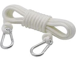 Kledinglijn Touw - Waslijn Touw - Kleding Drogen - Stevig Gevlochten Polyester - 6 mm x 3 m - Wit