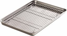 RVS Lekbak - Opvangbak Drip Tray - Voorkomt Vlekken - Hoge Rand Ontwerp - 24x18cm - Zilver — thumbnail 1