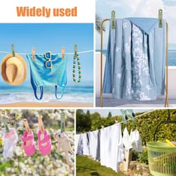 Grote Wasknijpers - Handdoekklemmen Strandklemmen - Wasgoed Droge - Winddicht Antislip - 9 stuks - Wit Groen Roze — thumbnail 4