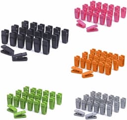 Kledinghangers - Wasknijpers - Kleding Drogen - Metalen Veer - 20 Stuks - Roze — thumbnail 5