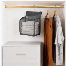 Wasknijperzakken Set - Opberghangers Organizer - Huishouden Organiseren - Mesh Ontwerp - 20 x 10 x 24 cm - Zwart Grijs — thumbnail 5