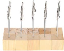 Notitieclips - Kaarthouders - Bureau Organisatie - Stabiele Houten Basis - 10 Stuks - Natuurlijk Hout