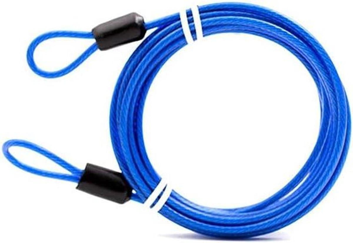 Stalen Waslijn - Draad Touw - Kleding Drogen - Zwaar Belastbaar - 1.5 tot 2 Meter - Blauw — afbeelding 1