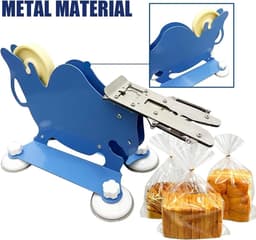Broodzakclip sluitmachine - Verpakkingsapparaat - Efficiënt Verpakken - Roestvrijstalen klemsysteem - 34 x 21 x 25 cm - Grijs — thumbnail 4