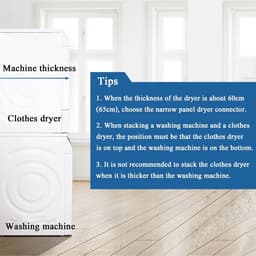 Universele Stapelkit - Wasdroger Frame - Ruimte Besparen - Uitschuifbaar Werkblad - 60 cm Breed - Wit — thumbnail 3
