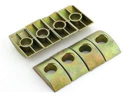 Dailygoods- Half Moon Washer 12 Stuks - Halve Maan Spacer - Meubel Connector - Gatdiameter 8mm - Bronzen Toon - Legering - Meubelmoer