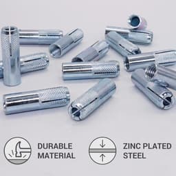 Ankers M10 - Wandpluggen Beton - Bevestigen Materialen - Gegalvaniseerd Staal - M10 x 40mm - Zilverkleurig — thumbnail 3