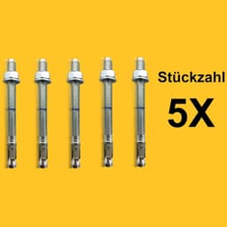 Heavy Duty Pluggen - Betonankers Bouten - Hoge Lasten Bevestigen - ETA Goedkeuring Optie 1 - M12x200 - Verzinkt — thumbnail 4