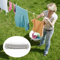 Waslijn met staalkern - Kledinglijn - Buiten drogen - Extra sterk belastbaar - 30 meter - Transparant — thumbnail 3