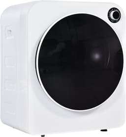 Mini Wasdroger - Compacte Afvoerdroger - RVS Trommel - Wandmontage - 3 kg Capaciteit - Voor Klein Appartement - 49x39x59 cm - Wit — thumbnail 1