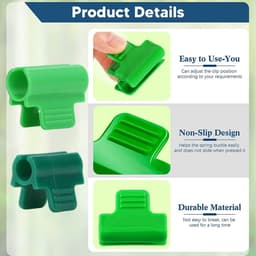Dailygoods- Kasklemmen 24st - Antislip Clips - Kunststof - Tunnel Hoepel Clips - Filmklem - Duurzaam PP-materiaal - Netclips — thumbnail 2