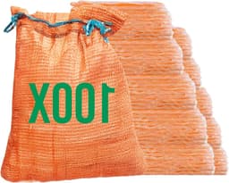 Raschelzakken - Netzakken Opslagzakken - Oogst Opslaan - Ademend Materiaal - 42 x 60 cm - Oranje — thumbnail 1