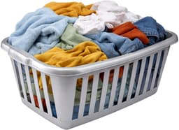 Plasticforte Open wasmand - lichtgrijs - kunststof - 40 liter - 60x40x26 cm - wassen ophangen — thumbnail 1