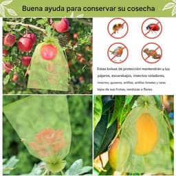 Fruitzakken - Beschermzakken - Fruit Beschermen - Herbruikbaar Gaas - 100 stuks - Fruitgroen — thumbnail 4