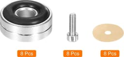 Luidsprekervoetjes - Trillingsdempers Isolatievoeten - Geluid Verbeteren - Aluminium Legering - 8 Stuks 20mm - Zilver — thumbnail 4