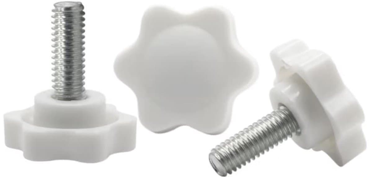 Allecto - Sterschroef kunststof stergreep klemknop - Handig vastzetten - M6x16mm - 10 stuks - Duimschroef - Voor diverse toepassingen - Kunststof — afbeelding 1