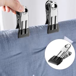 Allecto - Roestvrijstalen wasknijpers - Multifunctioneel - Vervagen niet - Grijs - Stabiel zonder vingerafdrukken - Geschikt voor kleding, handdoek... — thumbnail 2