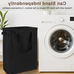 Praktische Wasmand met Handvatten, Vouwbare Opbergmand voor Kleding, Speelgoed en Accessoires, Ideaal voor Badkamer, Slaapkamer en Utility Room, 20 x 40 x 60 cm — thumbnail 2