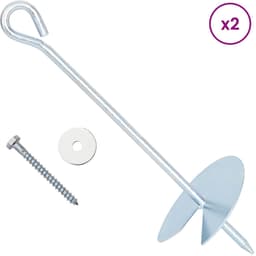 vidaXL - Aardanker - 6 - pcs - Zilverkleurig - Ø10 - x - 30 - cm - Gegalvaniseerd - Metaal — thumbnail 4
