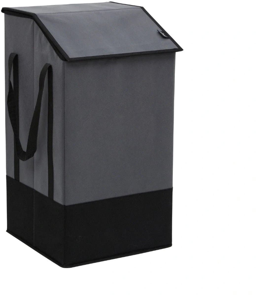 Polyester wasmand met deksel 45 liter Five® - Grijs — afbeelding 1