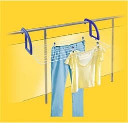 Leifheit hangdroogrek Classic 70 - drooglengte 7 m drooglengte - wit - blauw — thumbnail 3