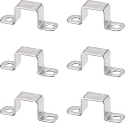 U-vormige Connector Beugel 22 x 27mm van Roestvrij Staal voor Deur Bar Houder - Set van 6 — thumbnail 1