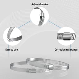 Afvoerslang PVC - Ventilatieslang Flexibel - Mobiele Airco - Inclusief Klemmen - 3 Meter 75mm - Wit — thumbnail 2