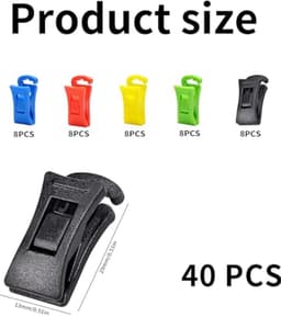 40 stuks sokkenklemmen voor de wasmachine en droger - handige sokkenhouders en clips voor het organiseren van je was — thumbnail 5