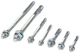 Zware anker bouten 5 stuks M8 80 mm verzinkt bevestigingsmateriaal voor beton en natuursteen — thumbnail 2