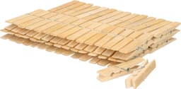 Wasknijpersmandje met ophanghaak - mintgroen - en 60x houten wasknijpers 7 cm - was ophangen — thumbnail 3