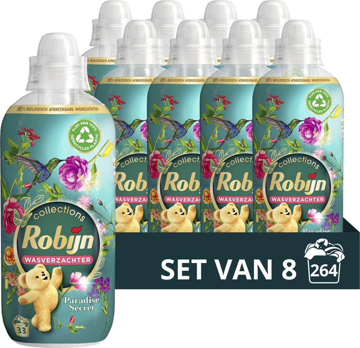 Robijn Collections Paradise Secret Wasverzachter - 8 x 33 wasbeurten - Voordeelverpakking — afbeelding 1