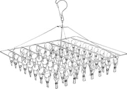 64 Clips Sok Droogrek, RVS Droogrek Sok Hanger, Ondergoed Hanger, Kleerhanger voor het drogen van handdoeken, bh's, lingerie, babykleertjes — thumbnail 1