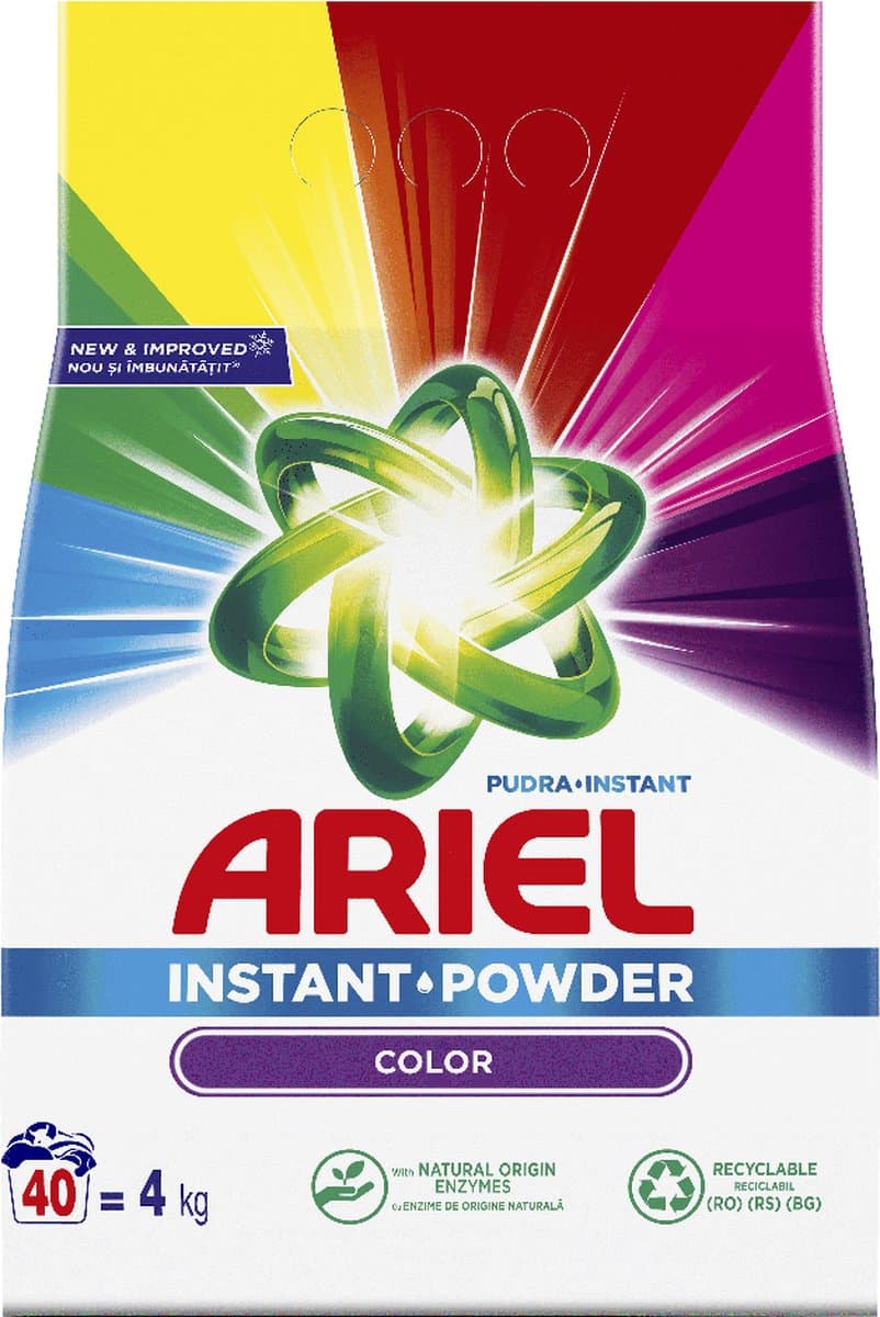 Ariel waspoeder 4 kg 40 wasbeurten color — afbeelding 1