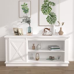 vidaXL - Ophangset - voor - minischuifdeur - 200 - cm - koolstofstaal - wit — thumbnail 2