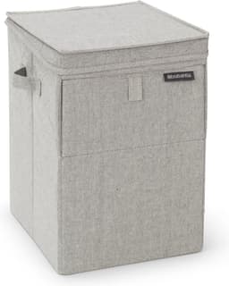Brabantia Wasmand - met Deksel - Stapelbaar - 35 l - Grey — thumbnail 1