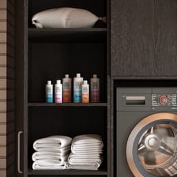 Wasophoogte® Wasmachine Kast Rome - Wasmachine verhoger - Wasmachine ombouw - 700(D)*1115(B)*2350(H) mm - Zwart — thumbnail 4
