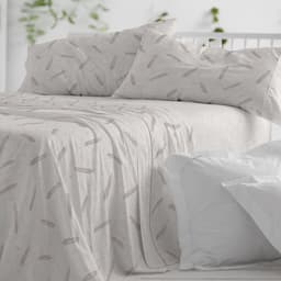 Blanco Beddengoedset, bed 180 cm (+ beschikbare maten), design 046, steenkleur (180 x 190/200 cm) — thumbnail 4
