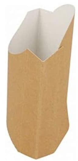 Frietzakjes - Bruin - 165 g - Gerecycled Karton - Voor Afhaalverkoop — thumbnail 2