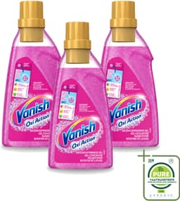 3 x Vanish Oxi Action - Vlekkenverwijderaar Gel - Zonder Bleek - Gekleurde Was - 15 Wasbeurten - Grootverpakking - Vaatwasstrips - Vlekverwijderaar - Wasbooster - Kleuroverdracht - Geurneutraliseren - Wasbeurt — thumbnail 1