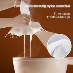Notenmelkzak - Transparant - 20 x 30 cm - Herbruikbare Filterdoek van Nylon - Voor Notenmelk en Dranken — thumbnail 4