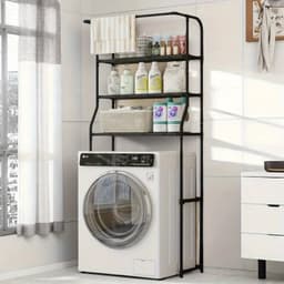 Opbergrek Met 3 Niveaus Voor Boven De Wasmachine, Opbergplank Voor De Wasdroger In De Wasruimte, Meerlaags Metaal. — thumbnail 4