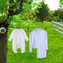 Waslijn, uittrekbaar campingaccessoires, 10 m waslijn, draagbaar reizen, badkamer, wasruimte — thumbnail 3