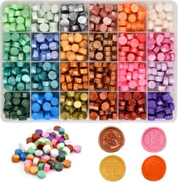 Octagonale Wasbolletjes voor Kaarsen en Trouwhuwelijksuitnodigingen - 600 Stuks in 24 Kleuren met Opbergdoos voor Cadeaukaarten en Enveloppen — thumbnail 1