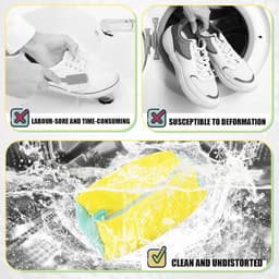 2 stuks schoenwaszak, schoenwaszak, wasmachine, dikke schoenwaszak, verhoogde wrijving binnenin, met ritssluiting, herbruikbare sneakerwaszak — thumbnail 5