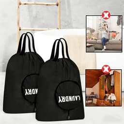 Waszak voor op reis 48 x 51 cm - opvouwbaar - waterdicht - ideaal voor natte zwemkleding - ShopVlot — thumbnail 2